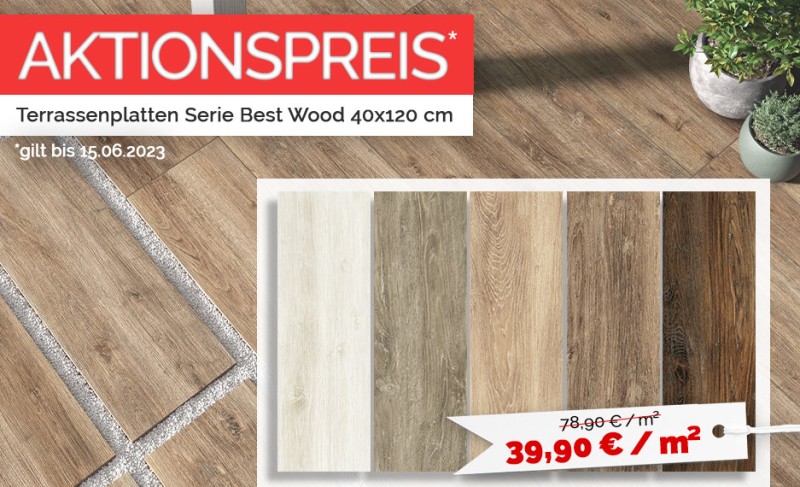 Terrassenplatten Serie "Best Wood"
